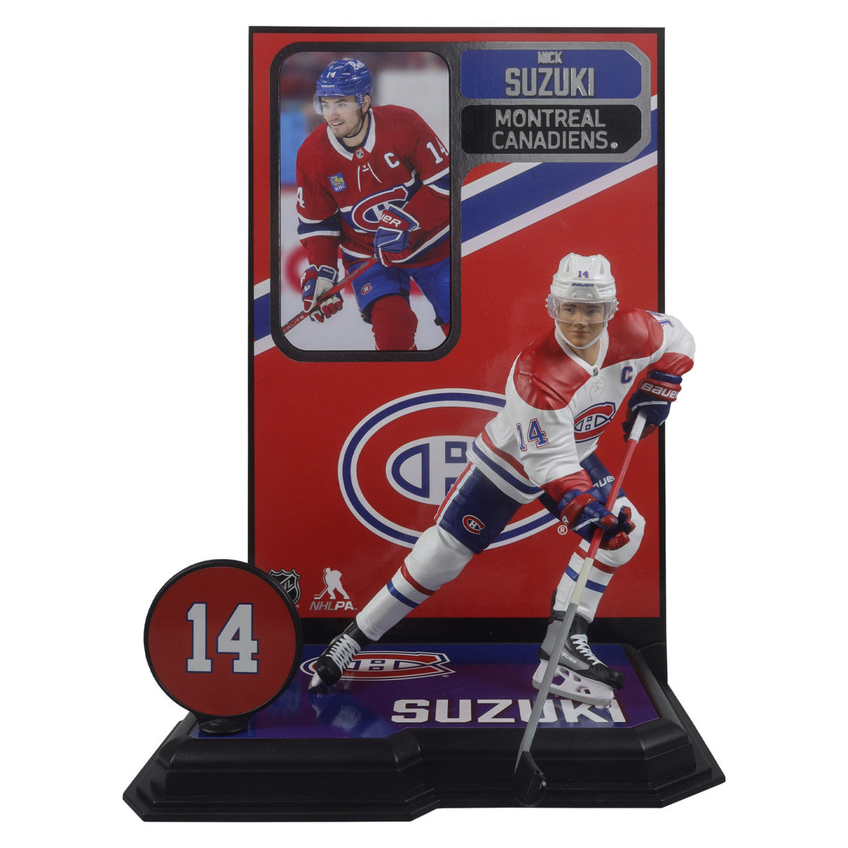 Nick Suzuki Montreal Canadiens NHL McFarlane Toys Away Uniform Legacy Series 7" Action Figure product image 1, provided for