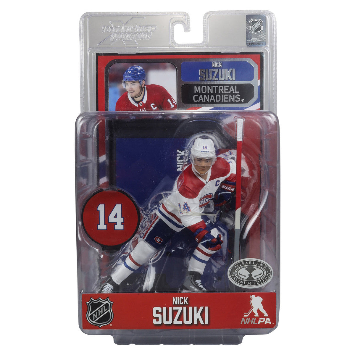 Nick Suzuki Montreal Canadiens NHL McFarlane Toys Away Uniform Legacy Series 7" Action Figure product image 6, provided for