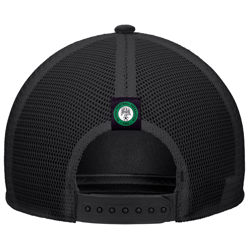 Nigeria National Team FIFA Nike Men Black Rise Rope Trucker Adjustable Hat product image 2, provided for visual reference
