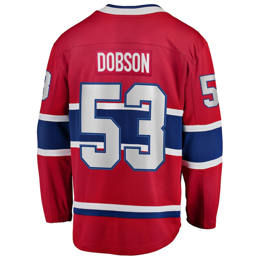 Noah Dobson Montreal Canadiens NHL Fanatics Branded Men Red Breakaway Jersey product image 1, provided for visual reference