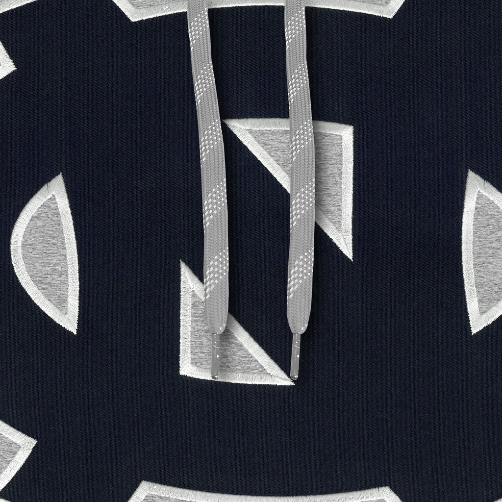 North Carolina Tar Heels NCAA Bulletin Men Athletic Grey Express Twill Navy Logo Hoodie product image 2, provided for visual