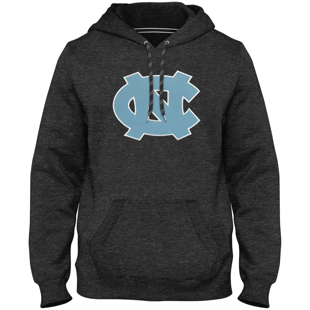 North Carolina Tar Heels NCAA Bulletin Men Charcoal Express Twill Logo Hoodie product image 1, provided for visual reference