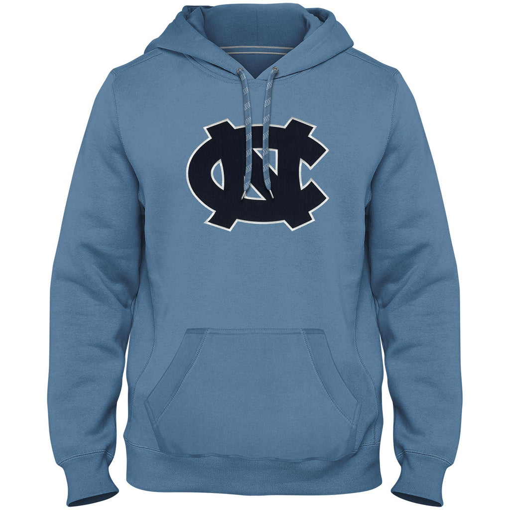 North Carolina Tar Heels NCAA Bulletin Men Light Blue Express Twill Navy Logo Hoodie product image 1, provided for visual