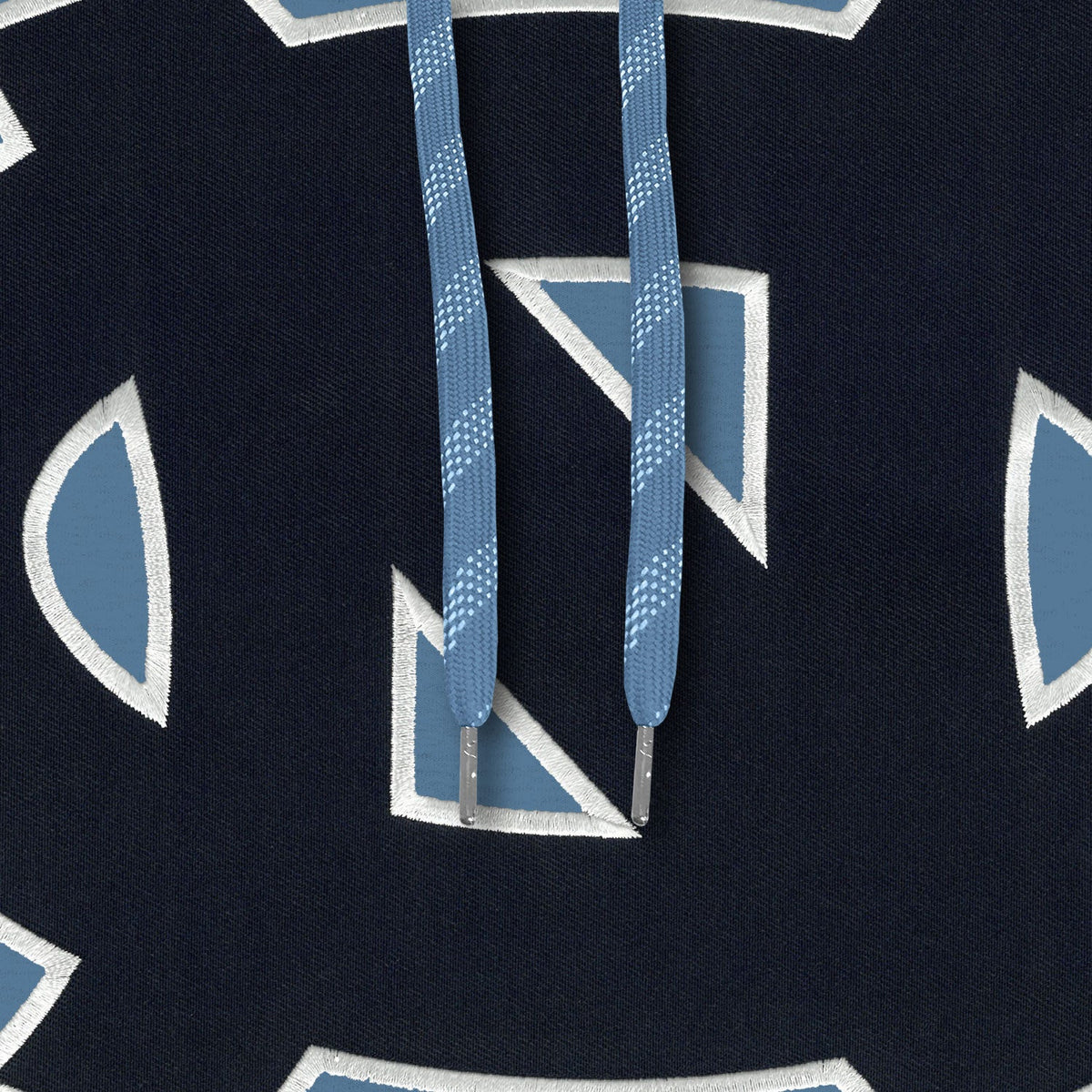 North Carolina Tar Heels NCAA Bulletin Men Light Blue Express Twill Navy Logo Hoodie product image 2, provided for visual