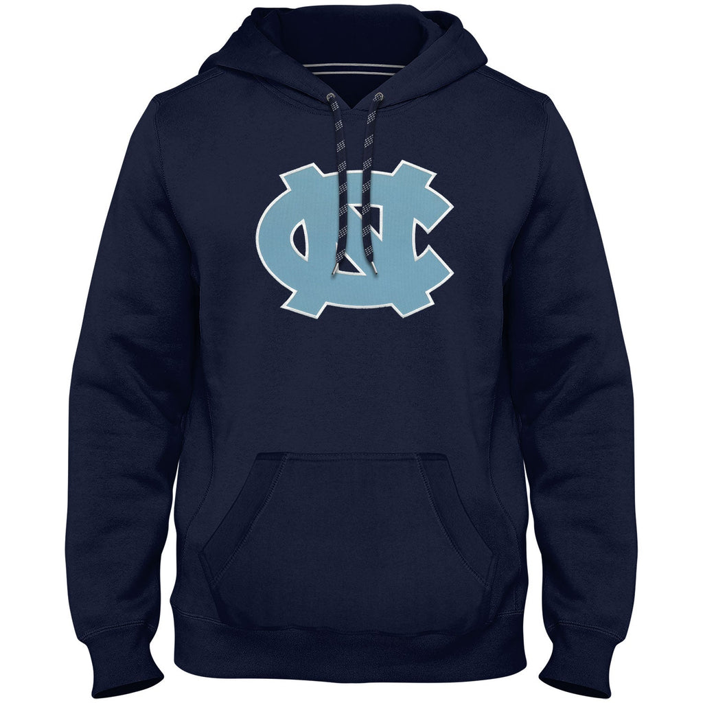 North Carolina Tar Heels NCAA Bulletin Men Navy Express Twill Logo Hoodie product image 1, provided for visual reference and