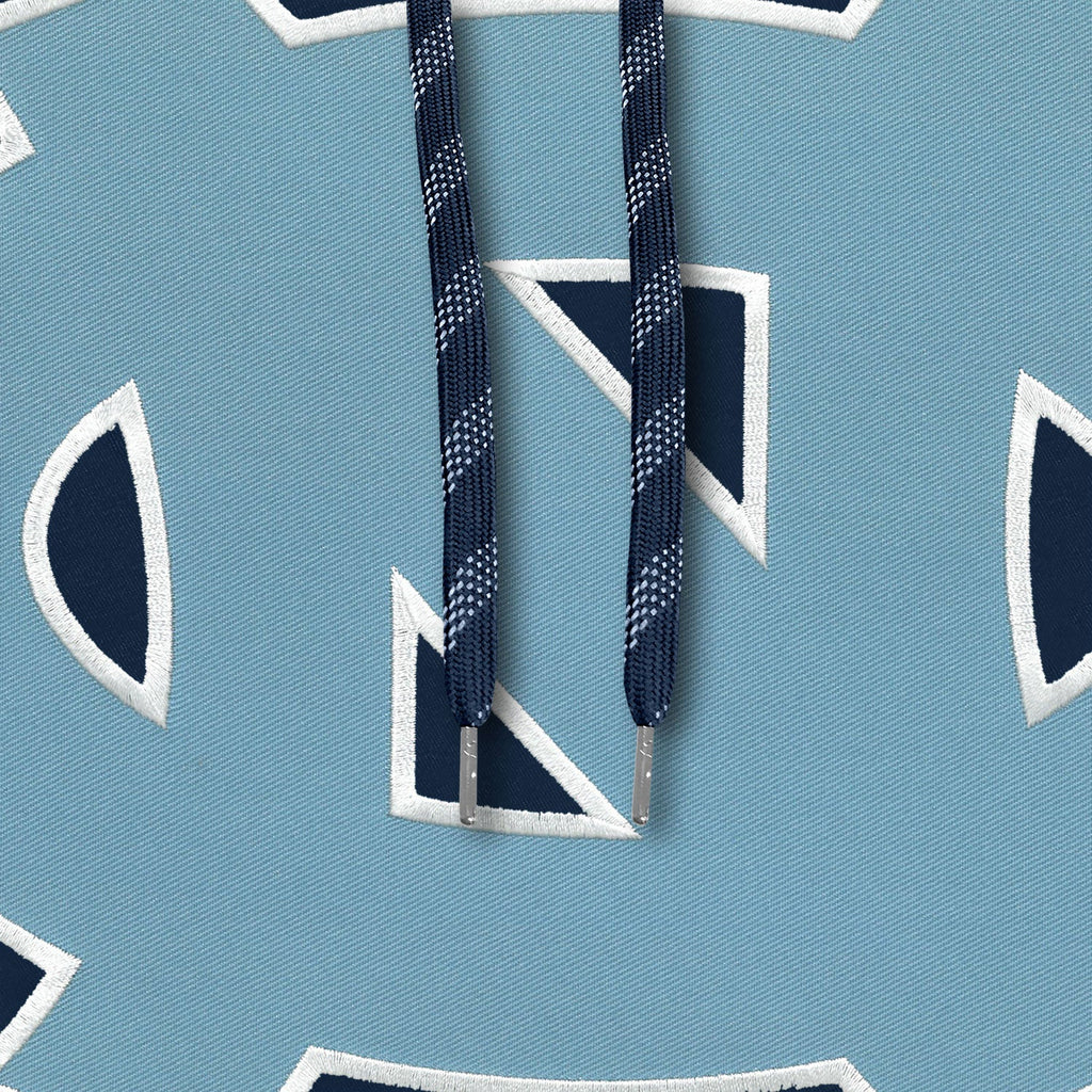 North Carolina Tar Heels NCAA Bulletin Men Navy Express Twill Logo Hoodie product image 2, provided for visual reference and