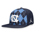 North Carolina Tar Heels NCAA Jordan Men Navy Pro Argyle Snapback Hat product image 1, provided for visual reference and