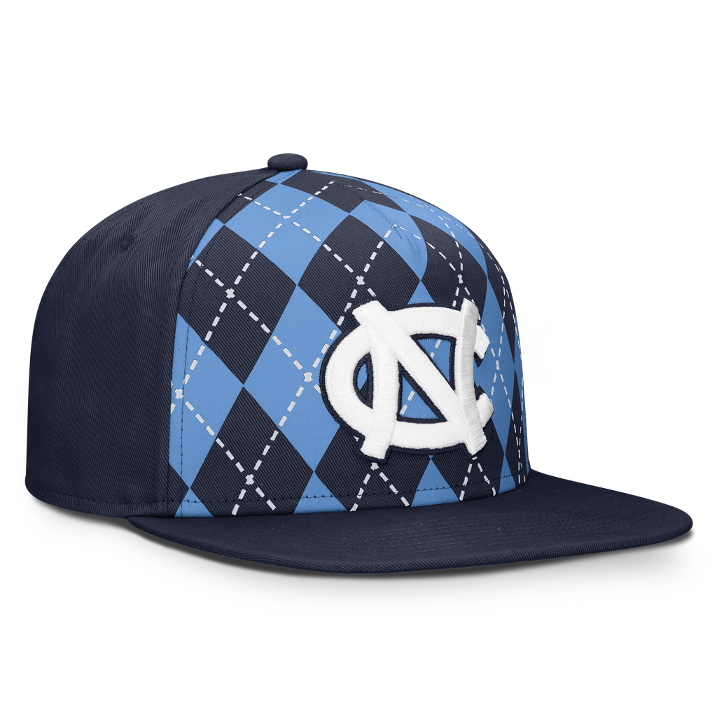 North Carolina Tar Heels NCAA Jordan Men Navy Pro Argyle Snapback Hat product image 4, provided for visual reference and