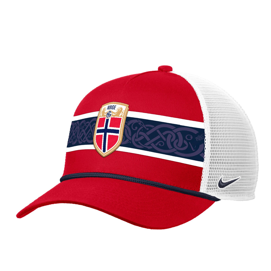 Norway National Team FIFA Nike Men Red/White Rise Rope Trucker Adjustable Hat product image 1, provided for visual reference