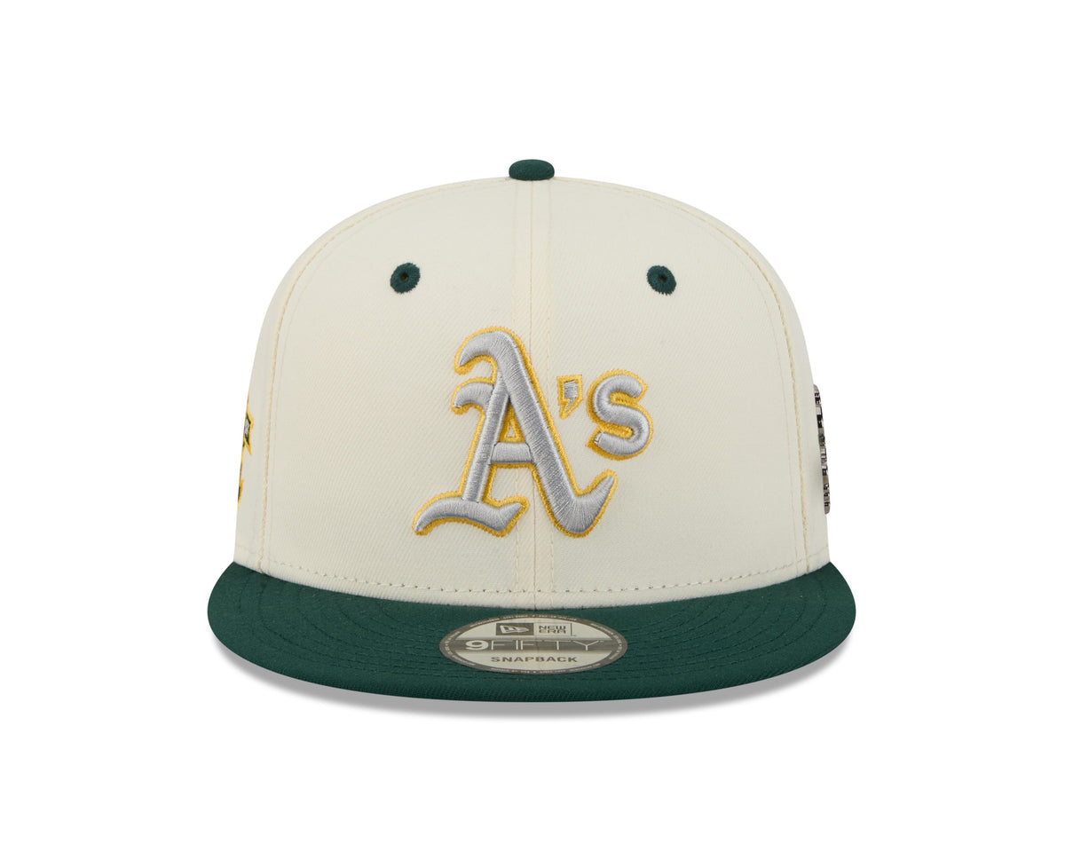 Oakland Athletics MLB New Era Men Cream/Green 9Fifty Mascot Pin Snapback product image 3, provided for visual reference and