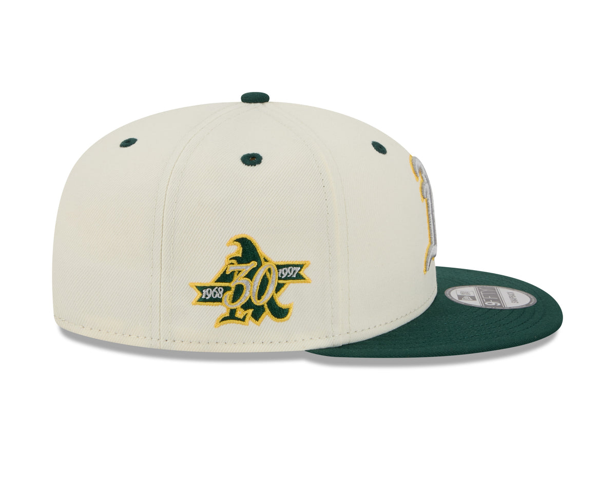 Oakland Athletics MLB New Era Men Cream/Green 9Fifty Mascot Pin Snapback product image 6, provided for visual reference and
