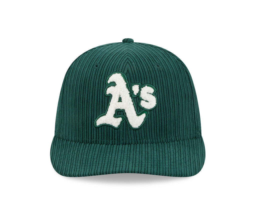 Oakland Athletics MLB New Era Men Green 59Fifty Chenille Pop Fitted Hat product image 3, provided for visual reference and