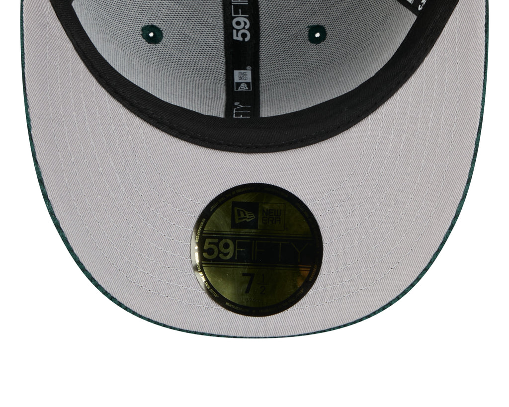 Oakland Athletics MLB New Era Men Green 59Fifty Chenille Pop Fitted Hat product image 7, provided for visual reference and