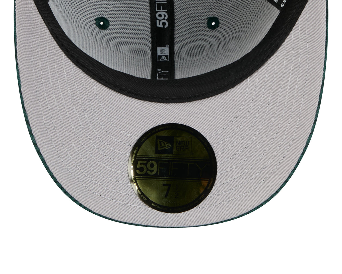 Oakland Athletics MLB New Era Men Green 59Fifty Chenille Pop Fitted Hat product image 7, provided for visual reference and