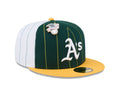 Oakland Athletics MLB New Era Men Green 59Fifty Two Tone Pinstripe Fitted Hat product image 1, provided for visual reference