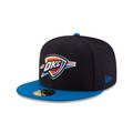 Oklahoma City Thunder NBA New Era Men Navy/Blue 59Fifty Two Tone Fitted Hat product image 1, provided for visual reference