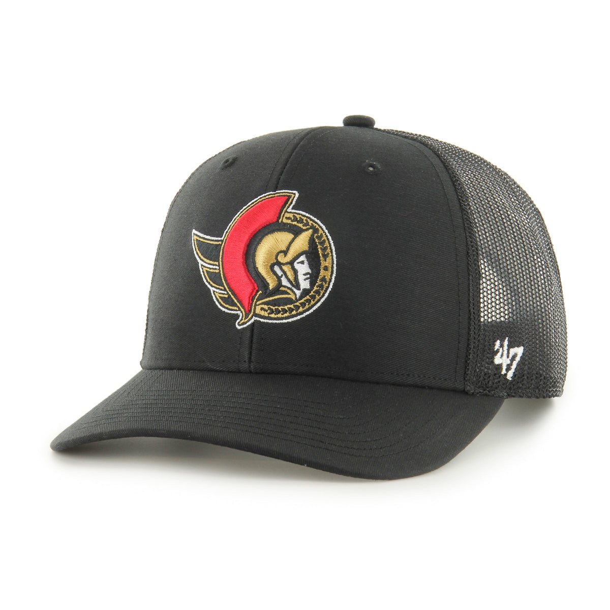 Ottawa Senators NHL 47 Brand Men Black Trucker Snapback product image 1, provided for visual reference and product detail