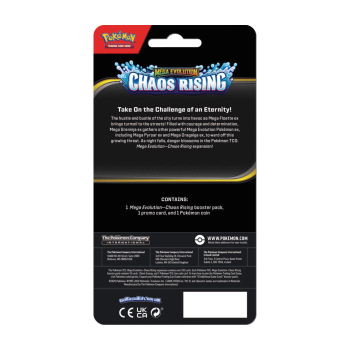 Pokémon TCG Mega Evolution ME04 Chaos Rising Checklane Blister Pack product image 2, provided for visual reference and
