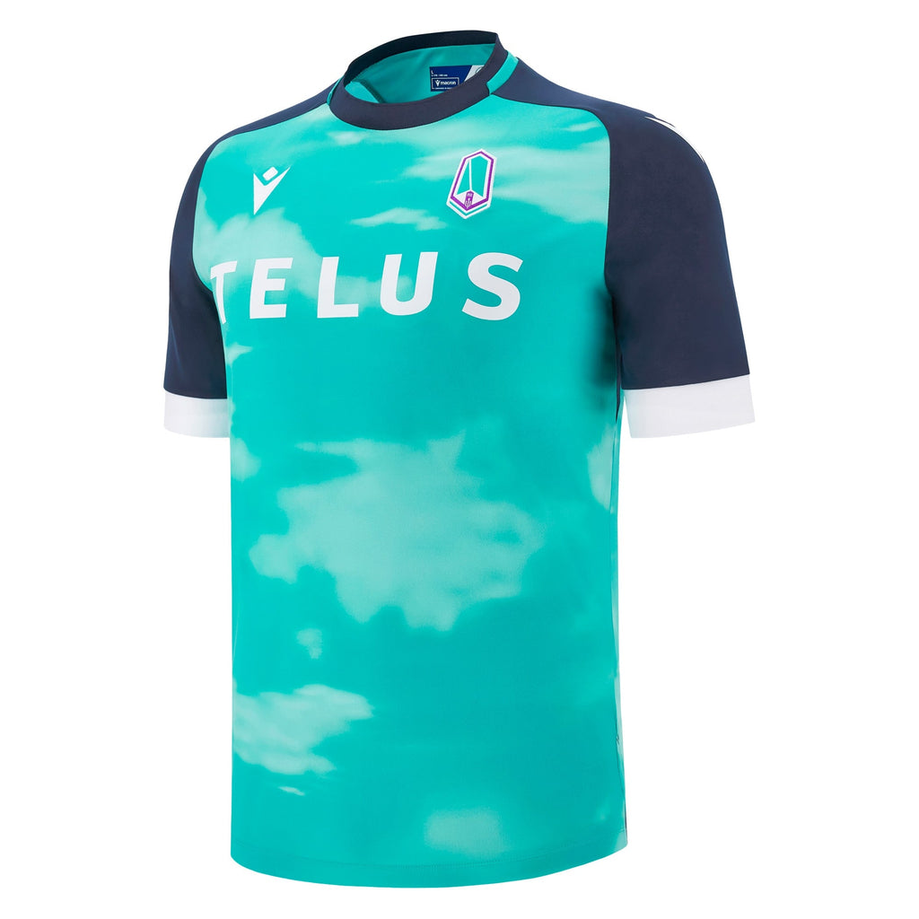 Pacific FC CPL Macron Men Teal 2025/26 Alternate Match Jersey product image 1, provided for visual reference and product