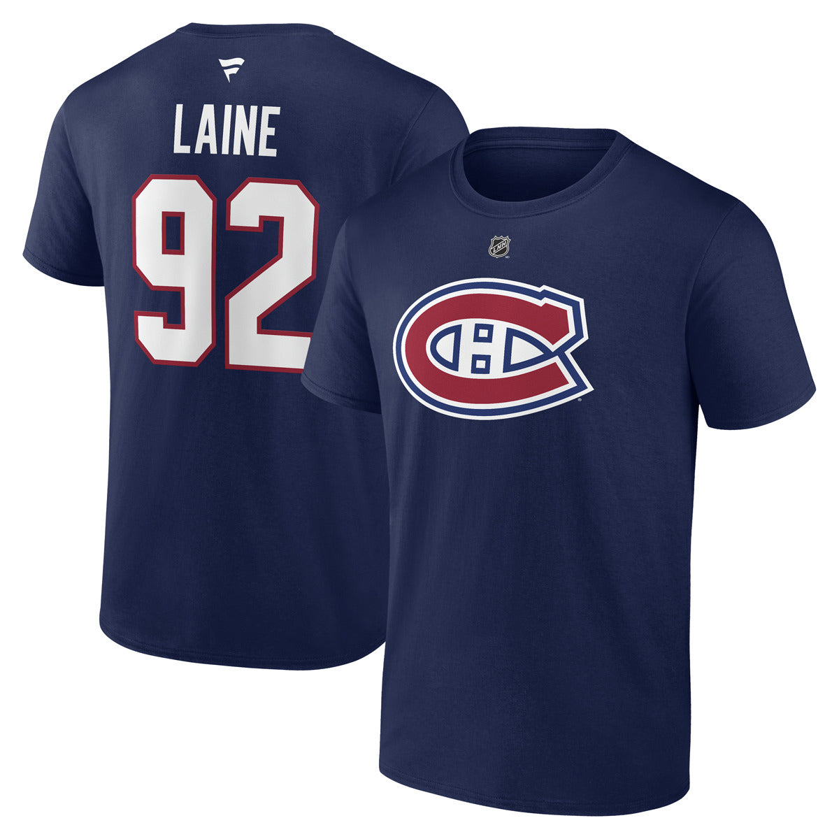 Patrik Laine Montreal Canadiens NHL Fanatics Branded Men Navy Authentic T-Shirt product image 3, provided for visual