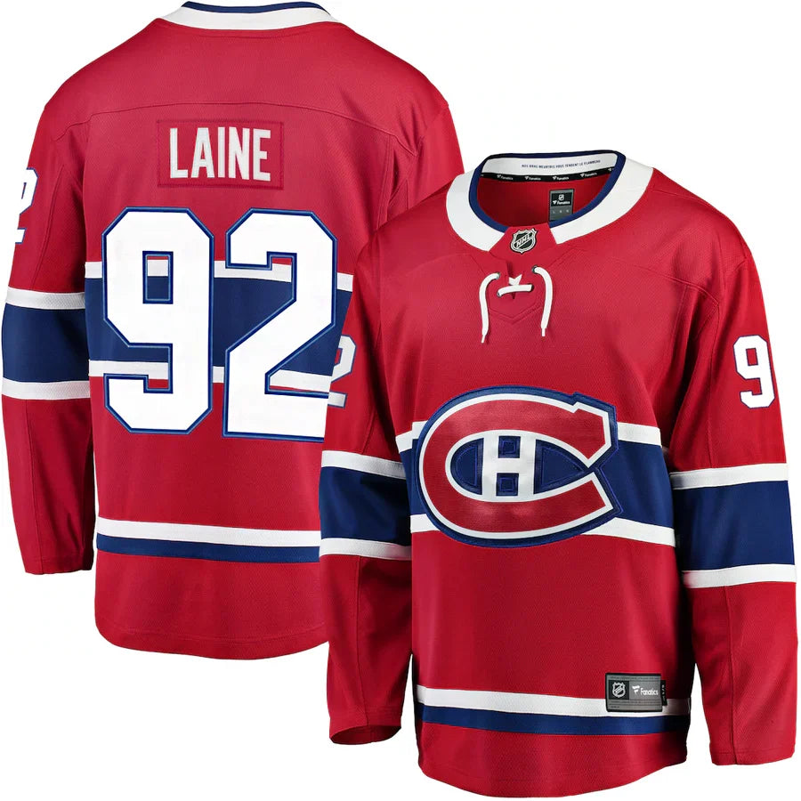 Patrik Laine Montreal Canadiens NHL Fanatics Branded Men Red Breakaway Jersey product image 3, provided for visual reference