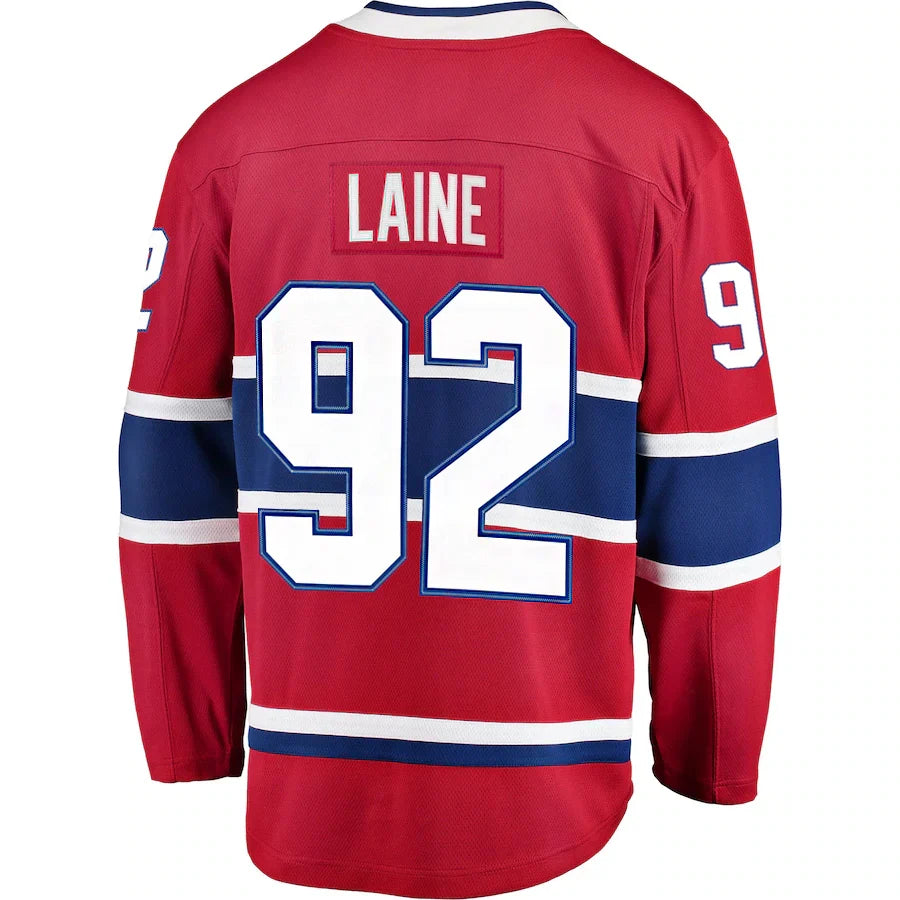 Patrik Laine Montreal Canadiens NHL Fanatics Branded Men Red Breakaway Jersey product image 1, provided for visual reference