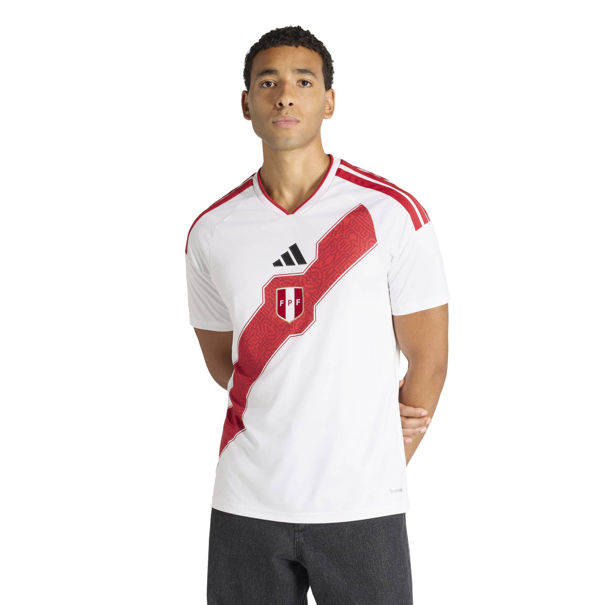 Peru National Team FIFA Adidas Men White 2026 Replica Home Jersey product image 3, provided for visual reference and product