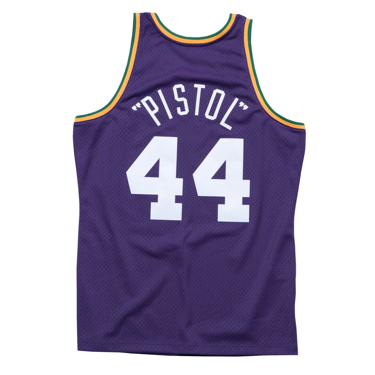 Pete Maravich New Orleans Jazz NBA Mitchell & Ness Men Purple 1974-75 Hardwood Classics Swingman Jersey product image 2,