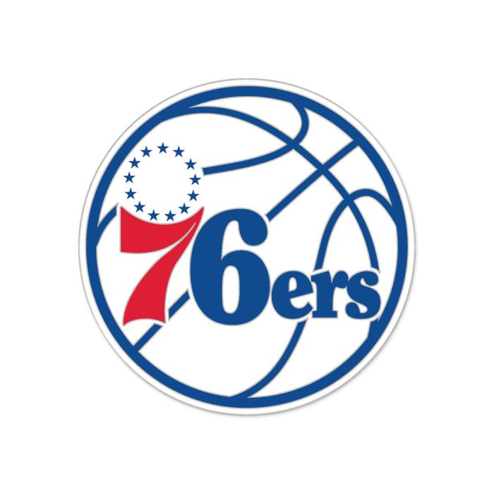 Philadelphia 76ers NBA WinCraft Collector Enamel Pin product image 1, provided for visual reference and product detail review