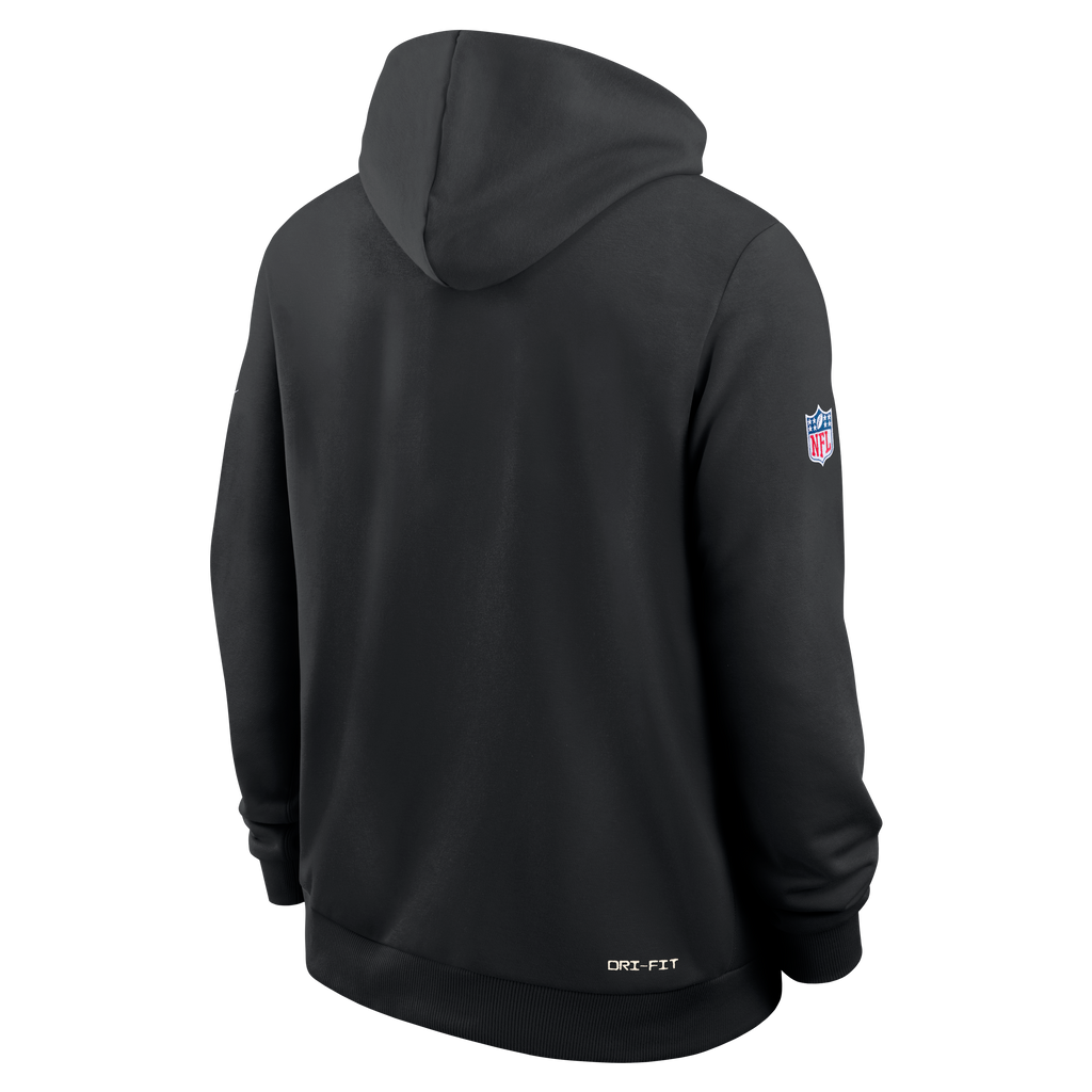 Philadelphia Eagles NFL Nike Men Charcoal Black Sideline Standard Issue Dri-FIT Pullover Hoodie product image 2, provided