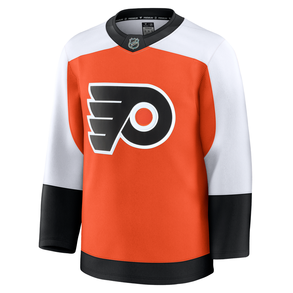 Philadelphia Flyers NHL Fanatics Branded Men Orange Premium Jersey product image 1, provided for visual reference and