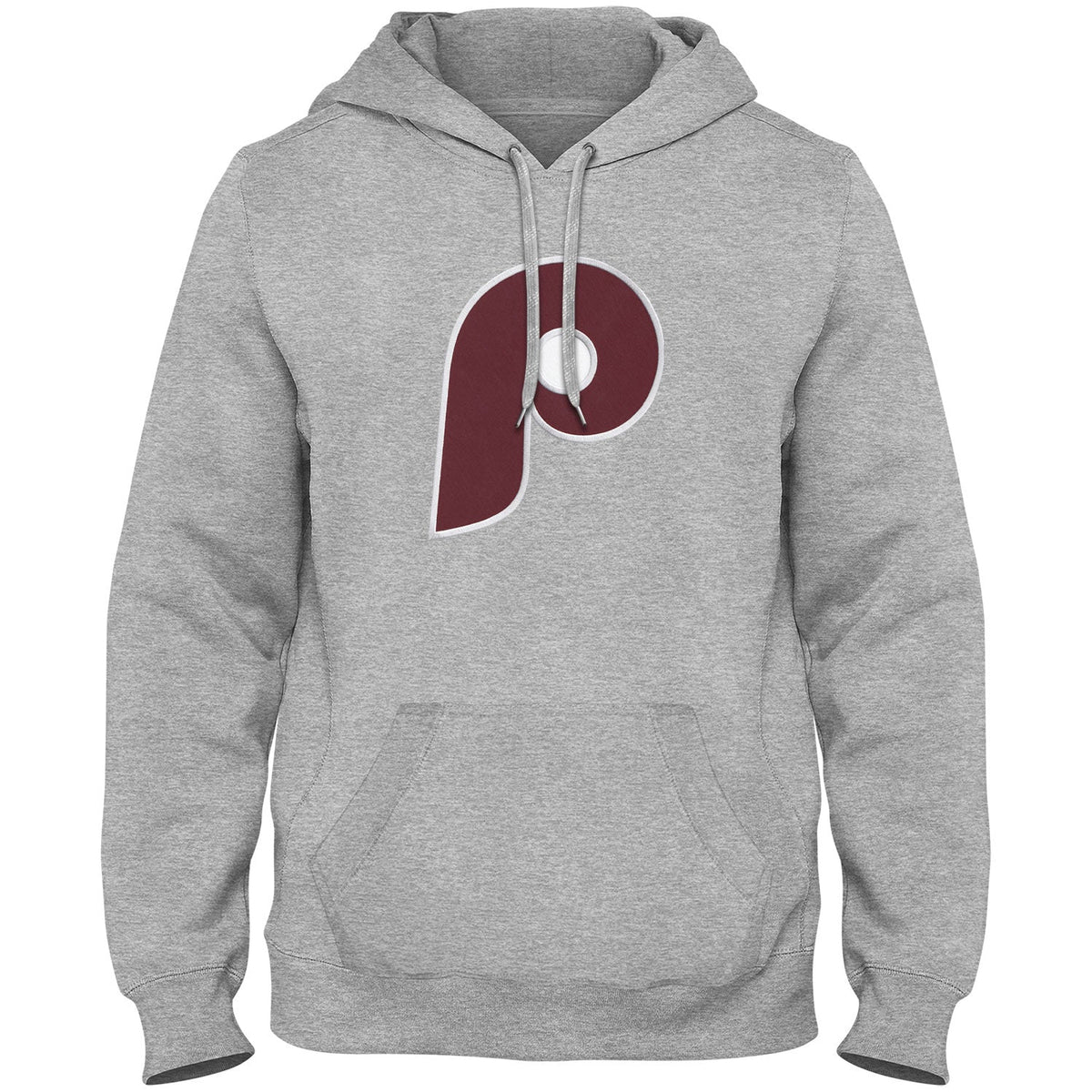 Philadelphia Phillies MLB Bulletin Men Athletic Grey Cooperstown Express Twill Logo Hoodie product image 1, provided for