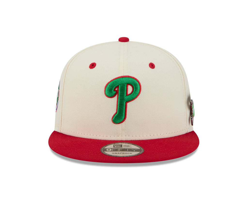Philadelphia Phillies MLB New Era Men Cream/Red 9Fifty Mascot Pin Snapback product image 3, provided for visual reference