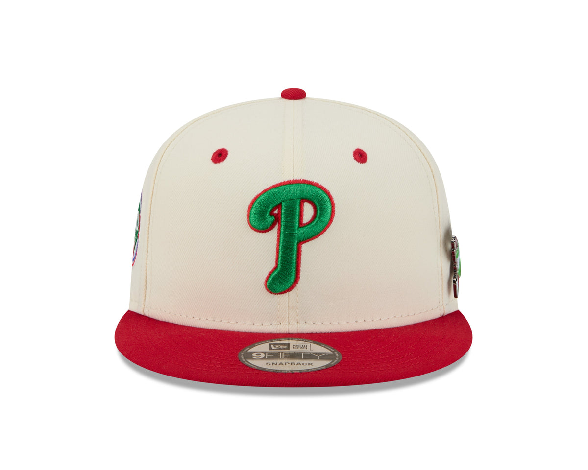 Philadelphia Phillies MLB New Era Men Cream/Red 9Fifty Mascot Pin Snapback product image 3, provided for visual reference