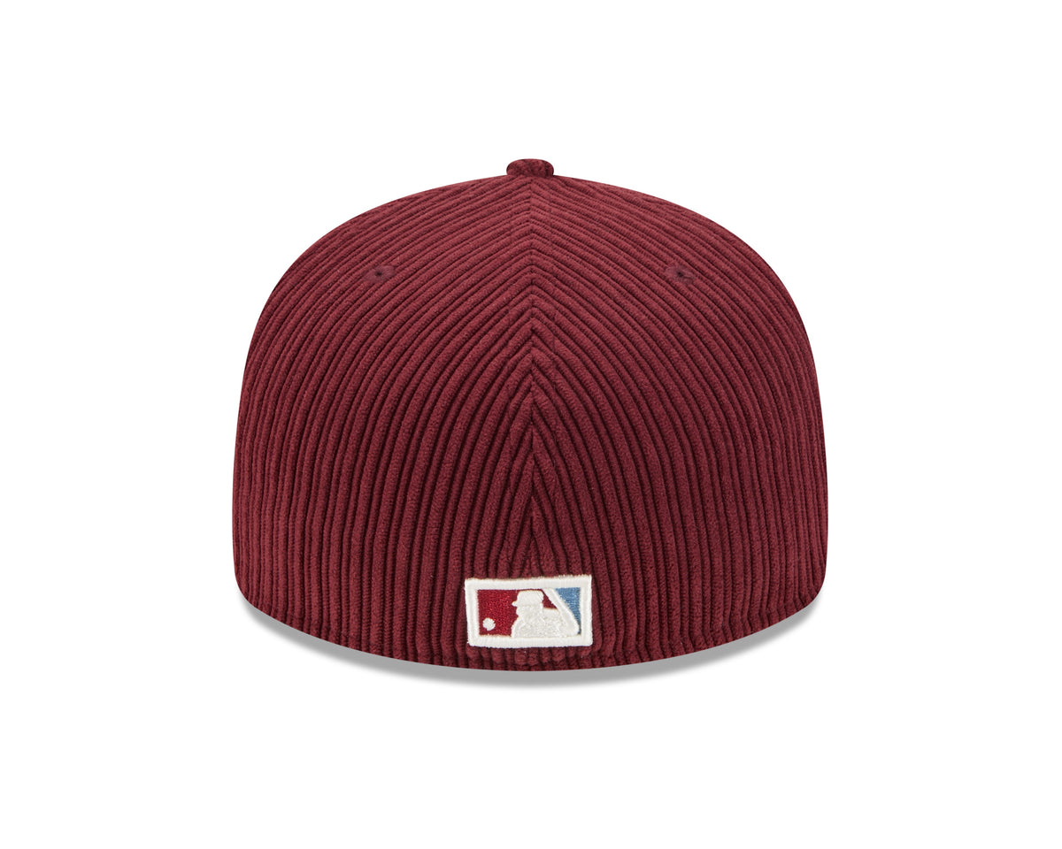 Philadelphia Phillies MLB New Era Men Maroon 59Fifty Cooperstown Chenille Pop Fitted Hat product image 2, provided for