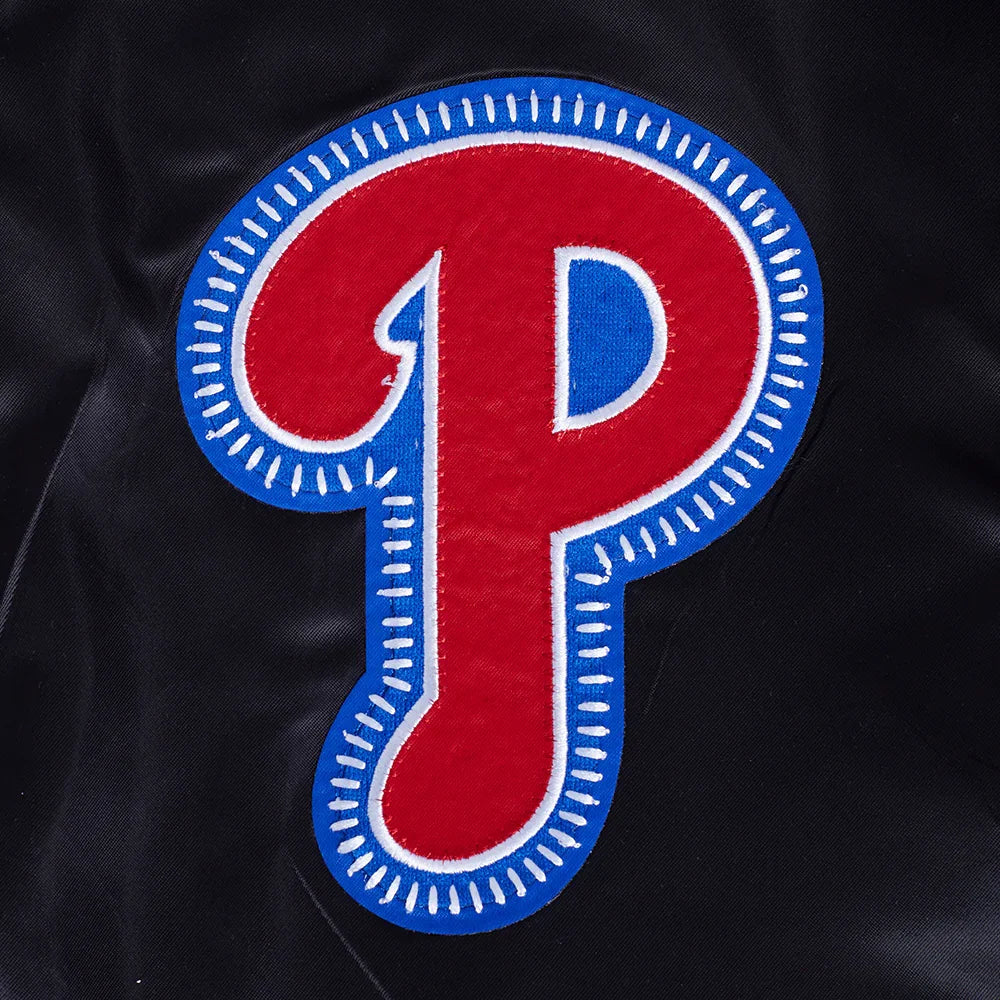 Philadelphia Phillies MLB Pro Standard Men Black DIY Pick Stitch Rib Satin Jacket product image 7, provided for visual