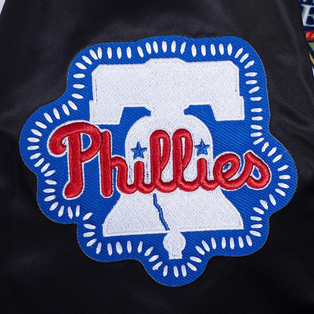 Philadelphia Phillies MLB Pro Standard Men Black DIY Pick Stitch Rib Satin Jacket product image 9, provided for visual