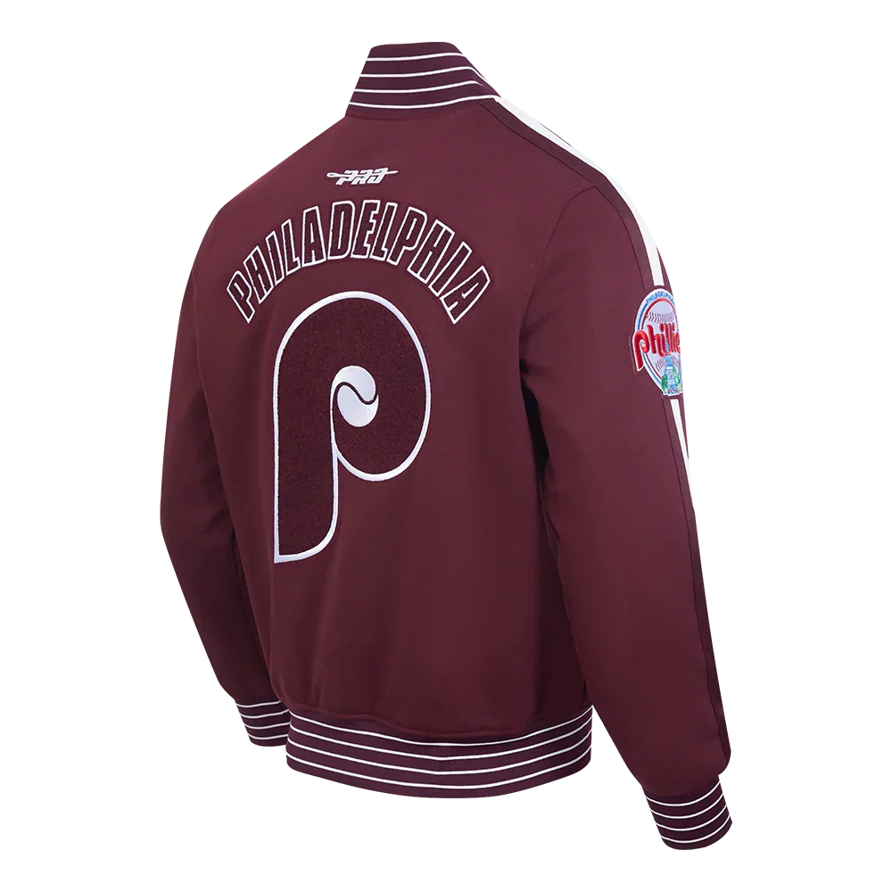 Philadelphia Phillies MLB Pro Standard Men Maroon Cooperstown Game Day Double Knit Jacket product image 4, provided for