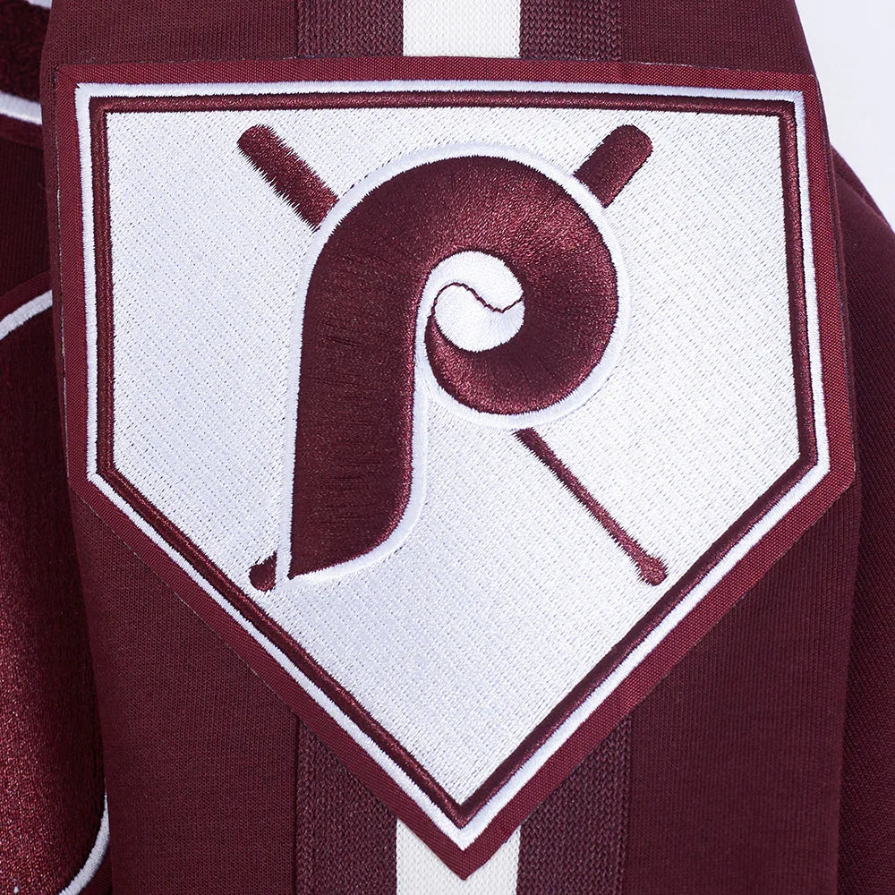 Philadelphia Phillies MLB Pro Standard Men Maroon Cooperstown Game Day Double Knit Jacket product image 6, provided for