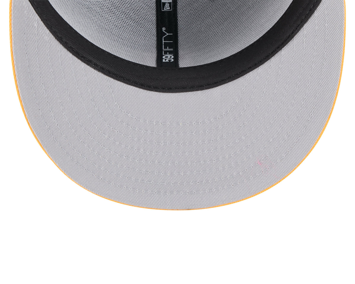 Pittsburgh Pirates MLB New Era Men Black 59Fifty Two Tone Pinstripe Fitted Hat product image 7, provided for visual