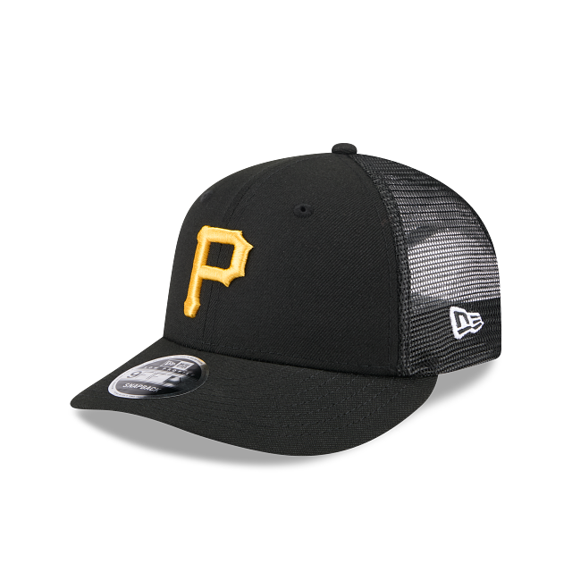 Pittsburgh Pirates MLB New Era Men Black 9Fifty Low Profile Trucker Snapback product image 1, provided for visual reference