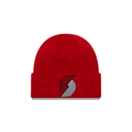 Portland Blazers NBA New Era Men Red Core Classic Cuff Knit Beanie product image 1, provided for visual reference and