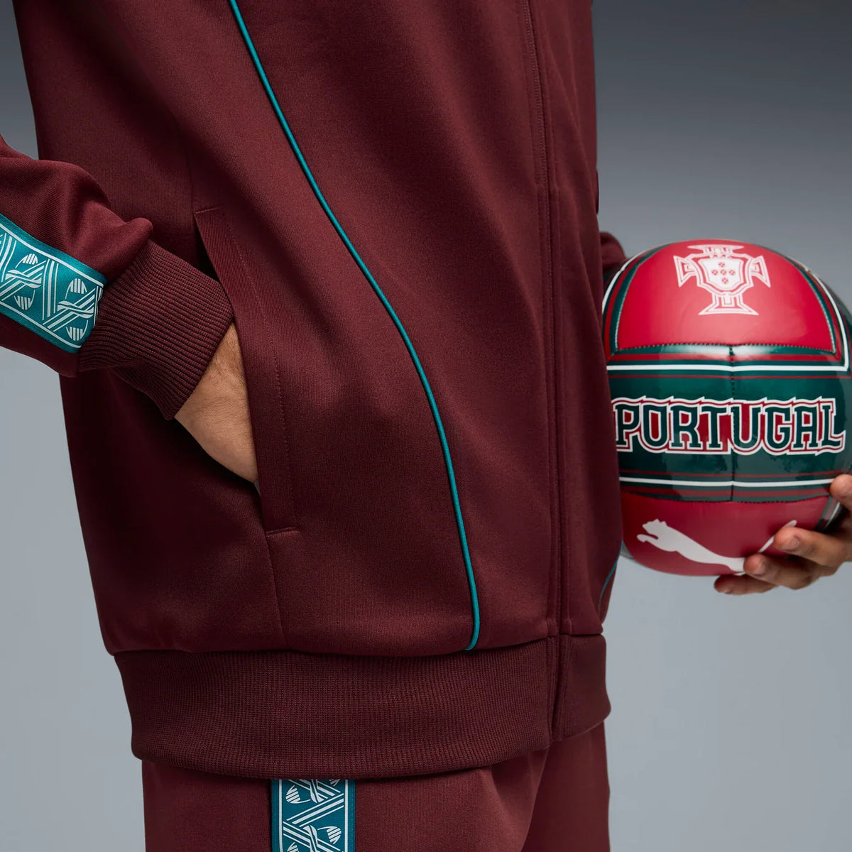 Portugal National Team FIFA Puma Men Burgundy 2026 King Anthem Jacket product image 6, provided for visual reference and