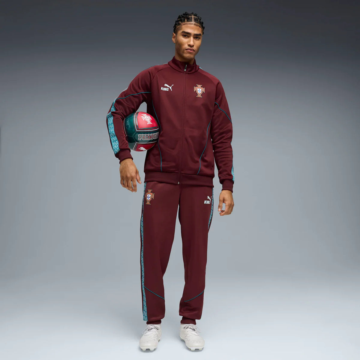 Portugal National Team FIFA Puma Men Burgundy 2026 King Anthem Jacket product image 3, provided for visual reference and