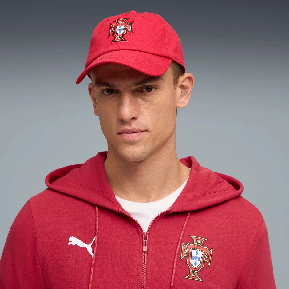 Portugal National Team FIFA Puma Men Red Essentials Adjustable Hat product image 3, provided for visual reference and