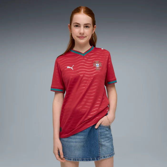 Portugal National Team FIFA Puma Youth Red 2026/27 Home Replica Jersey product image 3, provided for visual reference and