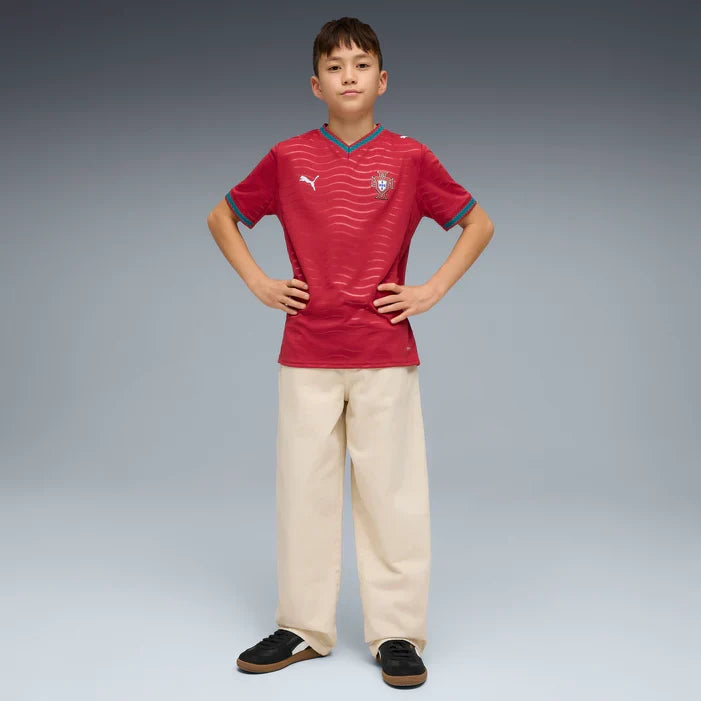 Portugal National Team FIFA Puma Youth Red 2026/27 Home Replica Jersey product image 5, provided for visual reference and