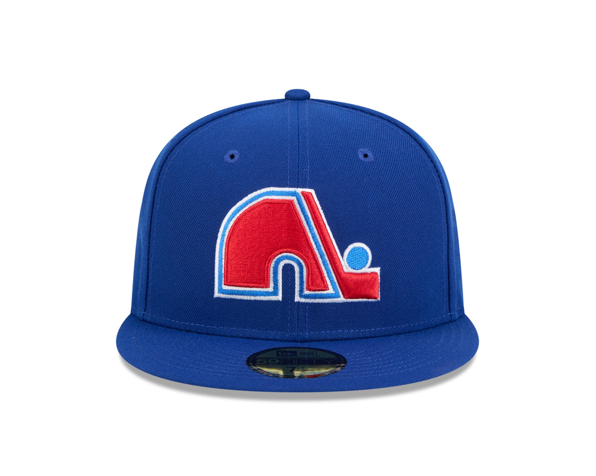 Quebec Nordiques NHL New Era Men Royal Blue 59Fifty Core Fitted Hat product image 3, provided for visual reference and