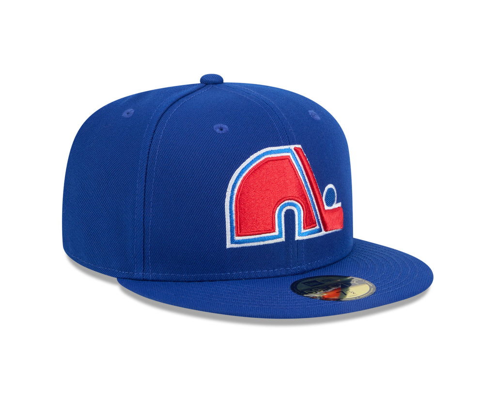 Quebec Nordiques NHL New Era Men Royal Blue 59Fifty Core Fitted Hat product image 4, provided for visual reference and