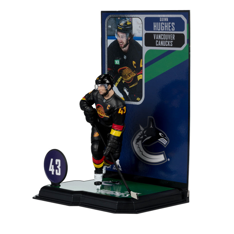 Quinn Hughes Vancouver Canucks NHL McFarlane Toys Alternate Uniform Legacy Series 7" Action Figure product image 2, provided
